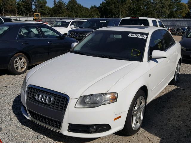 WAUAF78E48A009850 - 2008 AUDI A4 2.0T WHITE photo 2