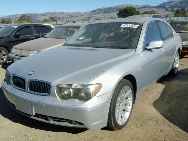 WBAGL63482DP54778 - 2002 BMW 745 I SILVER photo 2