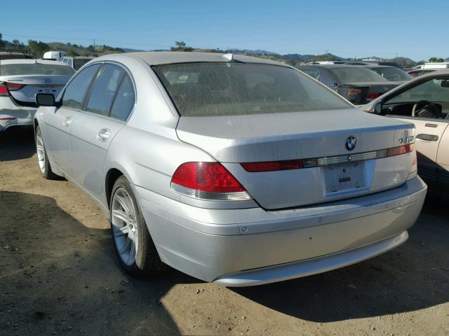 WBAGL63482DP54778 - 2002 BMW 745 I SILVER photo 3