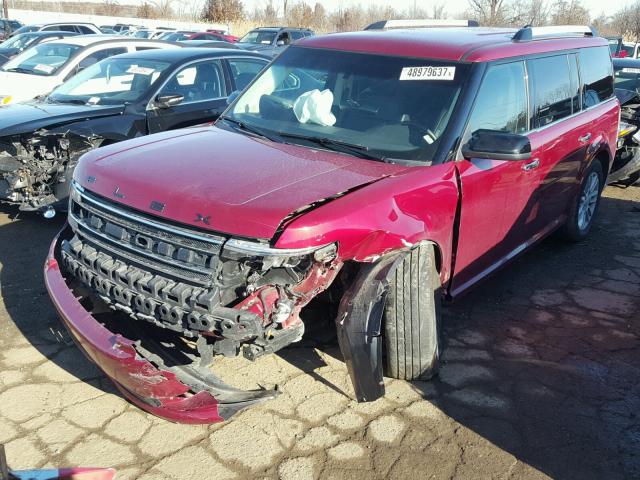 2FMHK6C89GBA14033 - 2016 FORD FLEX SEL RED photo 2