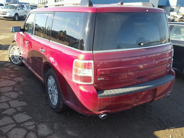 2FMHK6C89GBA14033 - 2016 FORD FLEX SEL RED photo 3