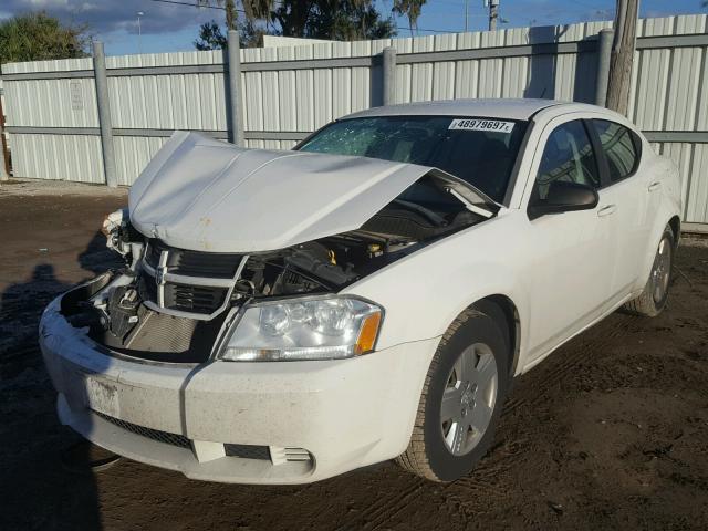 1B3LC46B69N519527 - 2009 DODGE AVENGER SE WHITE photo 2