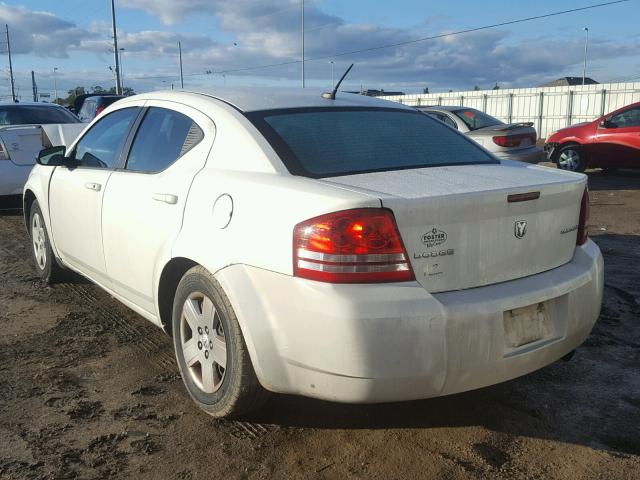 1B3LC46B69N519527 - 2009 DODGE AVENGER SE WHITE photo 3