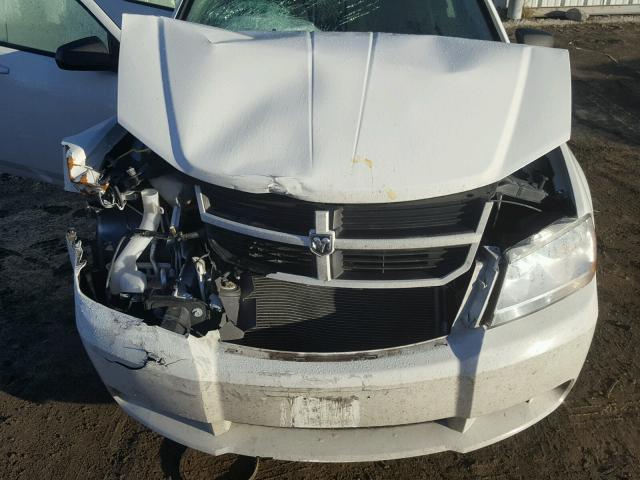 1B3LC46B69N519527 - 2009 DODGE AVENGER SE WHITE photo 7