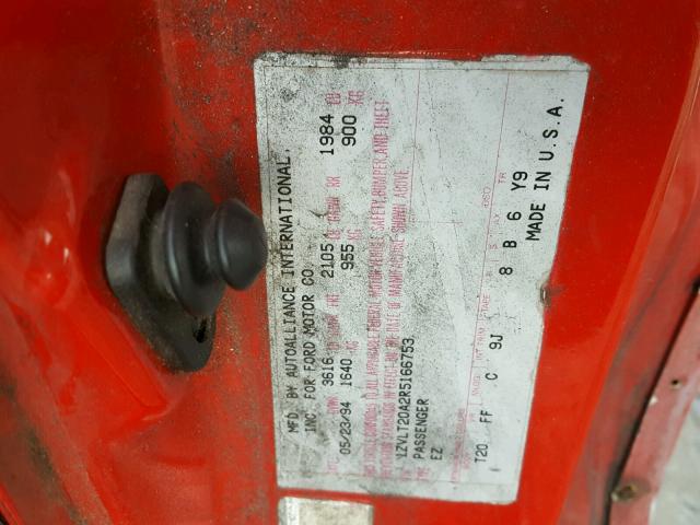 1ZVLT20A2R5166753 - 1994 FORD PROBE BASE RED photo 10