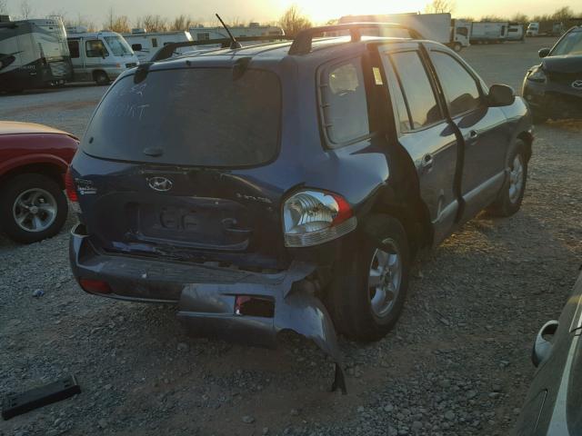 KM8SC13D56U105652 - 2006 HYUNDAI SANTA FE G BLUE photo 4