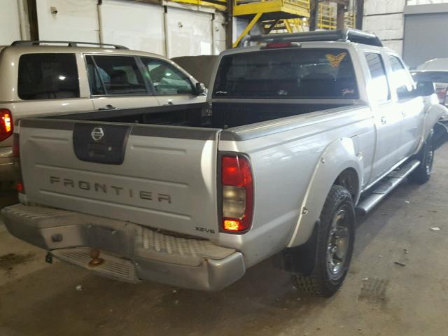 1N6ED29X54C458141 - 2004 NISSAN FRONTIER C SILVER photo 4