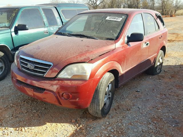 KNDJD735785813049 - 2008 KIA SORENTO EX BURGUNDY photo 2