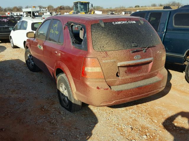 KNDJD735785813049 - 2008 KIA SORENTO EX BURGUNDY photo 3