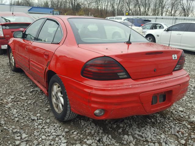 1G2NF52E81M579392 - 2001 PONTIAC GRAND AM S RED photo 3