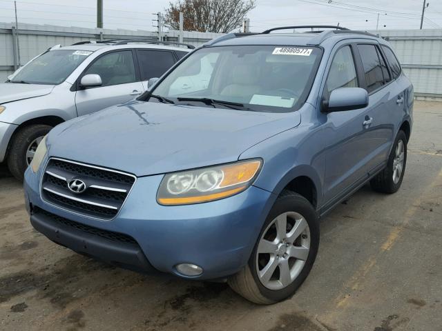 5NMSH13E89H268760 - 2009 HYUNDAI SANTA FE S BLUE photo 2