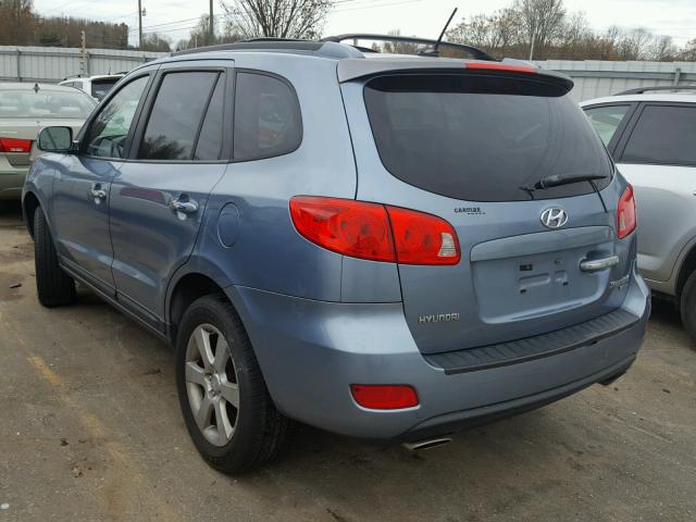 5NMSH13E89H268760 - 2009 HYUNDAI SANTA FE S BLUE photo 3