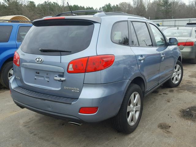 5NMSH13E89H268760 - 2009 HYUNDAI SANTA FE S BLUE photo 4