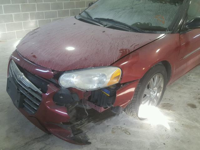 1C3EL65R86N236645 - 2006 CHRYSLER SEBRING LI RED photo 9