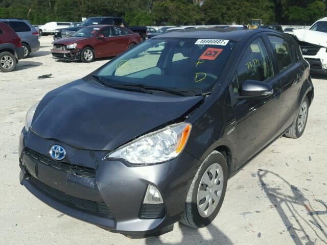 JTDKDTB33D1049831 - 2013 TOYOTA PRIUS C GRAY photo 2