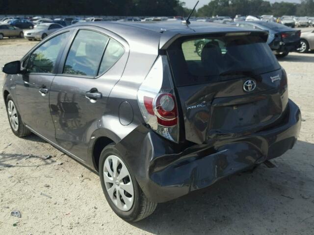 JTDKDTB33D1049831 - 2013 TOYOTA PRIUS C GRAY photo 3