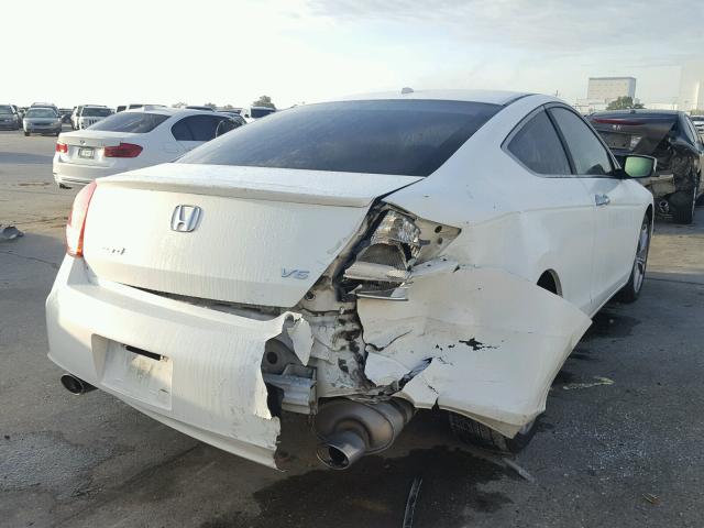 1HGCS2B86BA007412 - 2011 HONDA ACCORD EXL WHITE photo 4