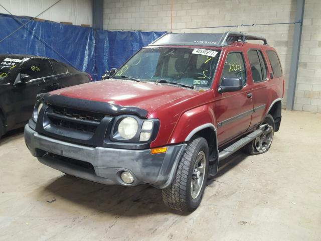 5N1ED28Y44C616154 - 2004 NISSAN XTERRA XE MAROON photo 2