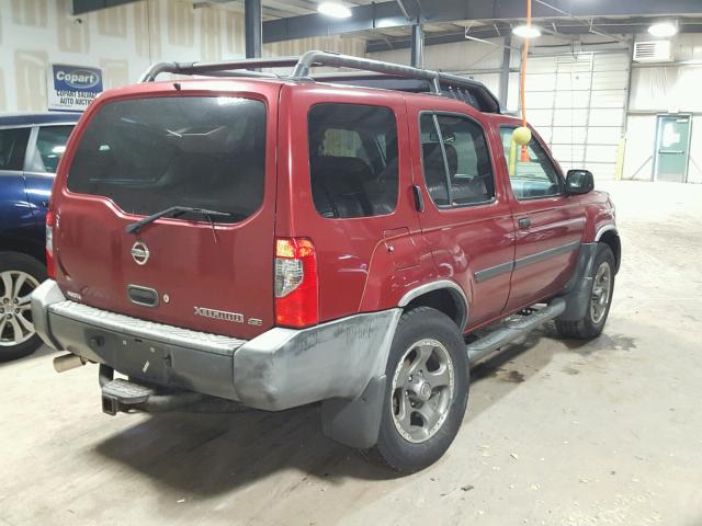 5N1ED28Y44C616154 - 2004 NISSAN XTERRA XE MAROON photo 4