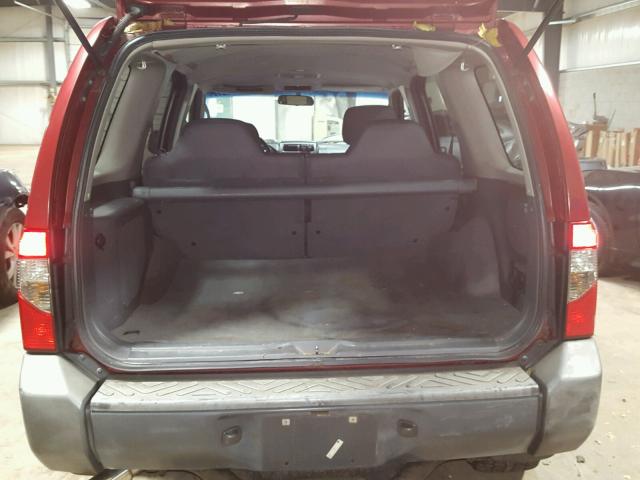 5N1ED28Y44C616154 - 2004 NISSAN XTERRA XE MAROON photo 9