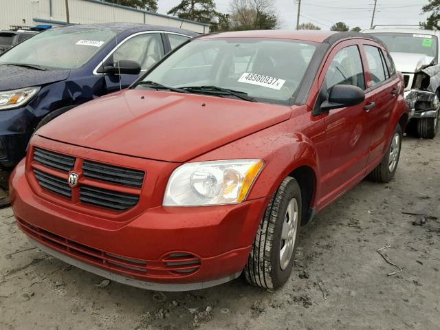 1B3HB28C27D547105 - 2007 DODGE CALIBER MAROON photo 2