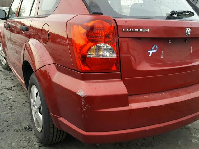 1B3HB28C27D547105 - 2007 DODGE CALIBER MAROON photo 9