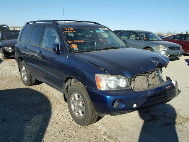 JTEEP21A240022202 - 2004 TOYOTA HIGHLANDER BLUE photo 1