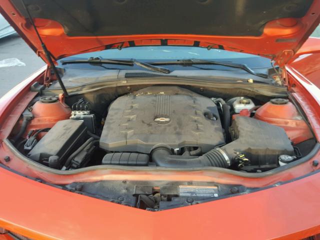 2G1FA1EV3A9150119 - 2010 CHEVROLET CAMARO LS ORANGE photo 7