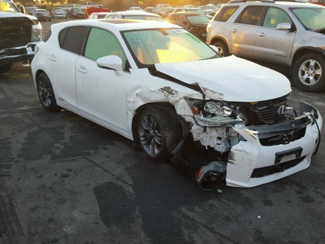 JTHKD5BH7D2149592 - 2013 LEXUS CT 200 WHITE photo 1