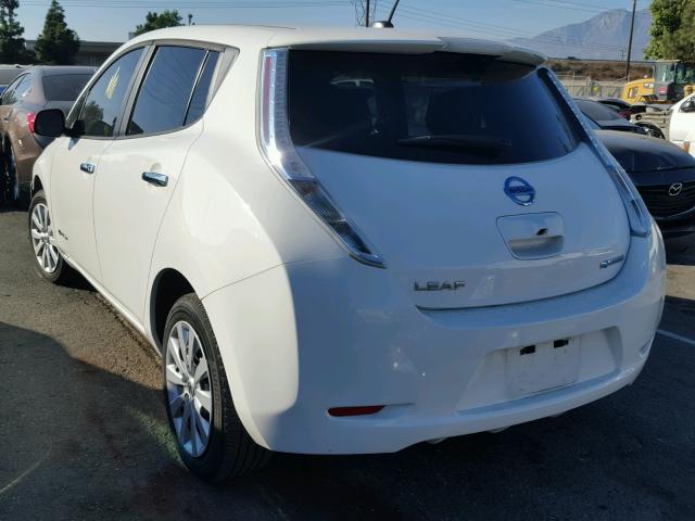 1N4AZ0CPXDC420877 - 2013 NISSAN LEAF S WHITE photo 3