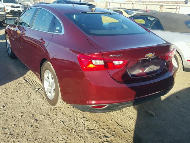 1G1ZB5ST5GF255278 - 2016 CHEVROLET MALIBU LS MAROON photo 3