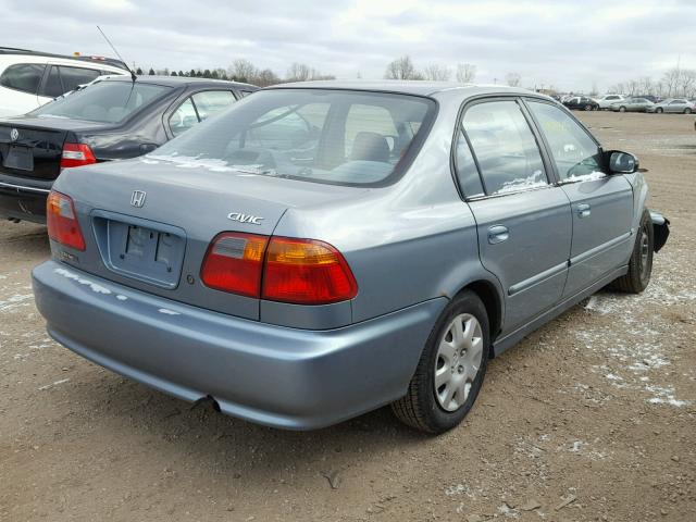 2HGEJ6619YH500592 - 2000 HONDA CIVIC BASE BLUE photo 4