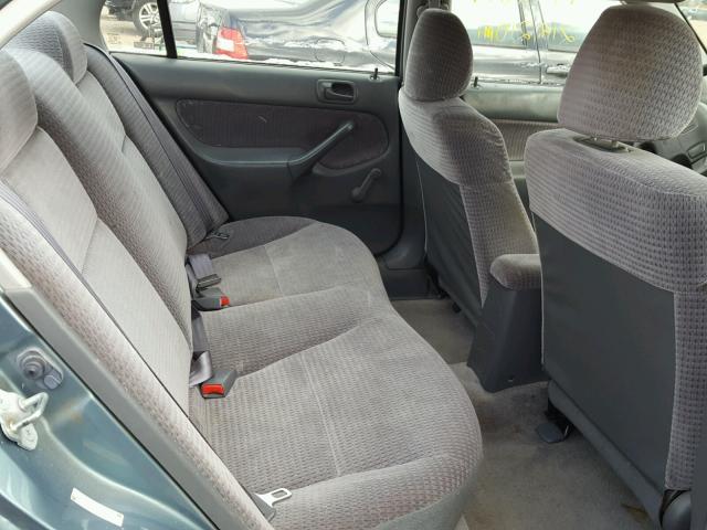 2HGEJ6619YH500592 - 2000 HONDA CIVIC BASE BLUE photo 6