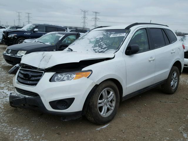 5XYZGDAB1CG116185 - 2012 HYUNDAI SANTA FE G WHITE photo 2