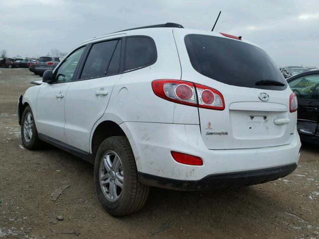 5XYZGDAB1CG116185 - 2012 HYUNDAI SANTA FE G WHITE photo 3