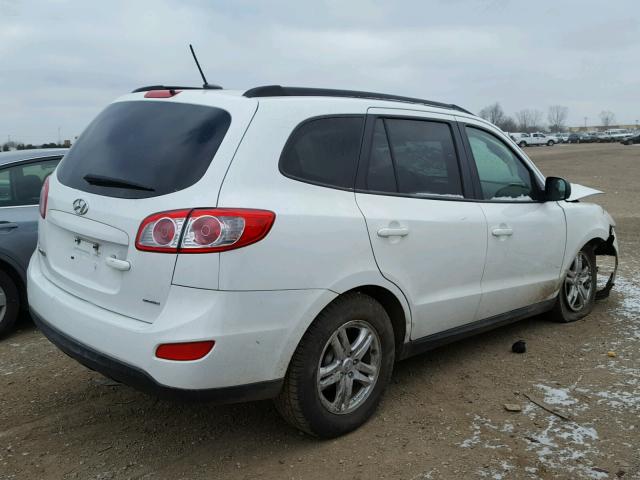 5XYZGDAB1CG116185 - 2012 HYUNDAI SANTA FE G WHITE photo 4