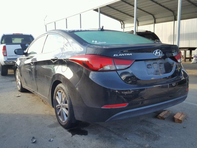 5NPDH4AE7EH545165 - 2014 HYUNDAI ELANTRA SE BLACK photo 3