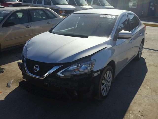 3N1AB7AP1HY268286 - 2017 NISSAN SENTRA S SILVER photo 2