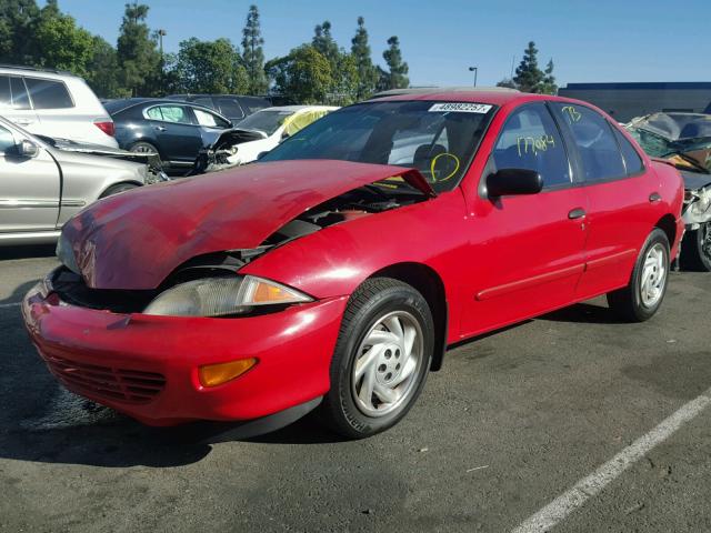 1G1JC5240W7216111 - 1998 CHEVROLET CAVALIER RED photo 2