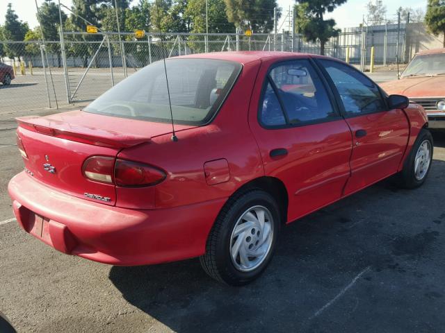 1G1JC5240W7216111 - 1998 CHEVROLET CAVALIER RED photo 4