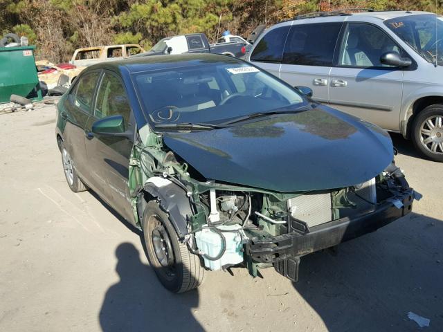 2T1BURHEXFC461917 - 2015 TOYOTA COROLLA L GREEN photo 1