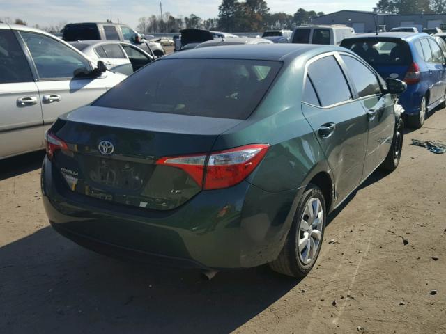 2T1BURHEXFC461917 - 2015 TOYOTA COROLLA L GREEN photo 4