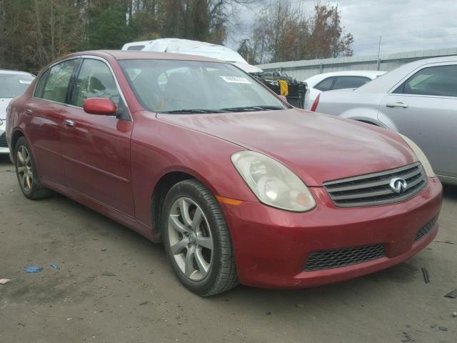 JNKCV51E15M207890 - 2005 INFINITI G35 RED photo 1