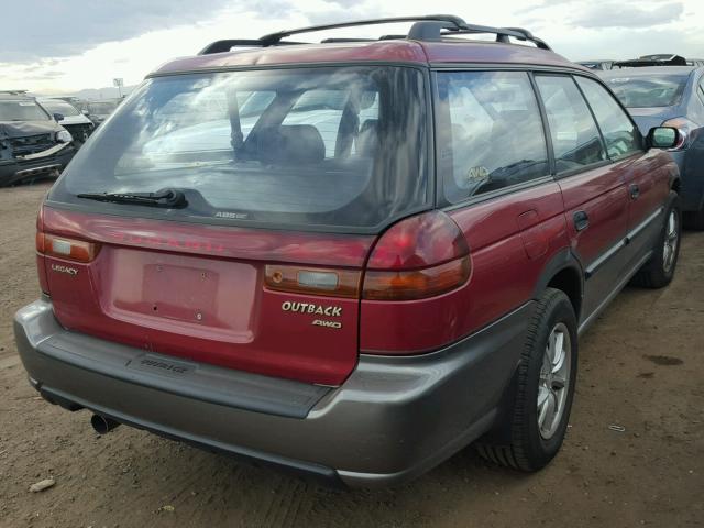 4S3BG6858V7638373 - 1997 SUBARU LEGACY OUT RED photo 4