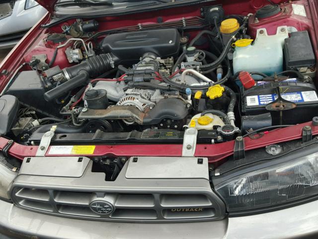 4S3BG6858V7638373 - 1997 SUBARU LEGACY OUT RED photo 7