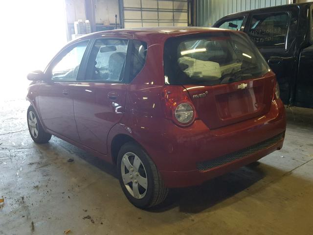 KL1TD6DE2BB158204 - 2011 CHEVROLET AVEO LS RED photo 3