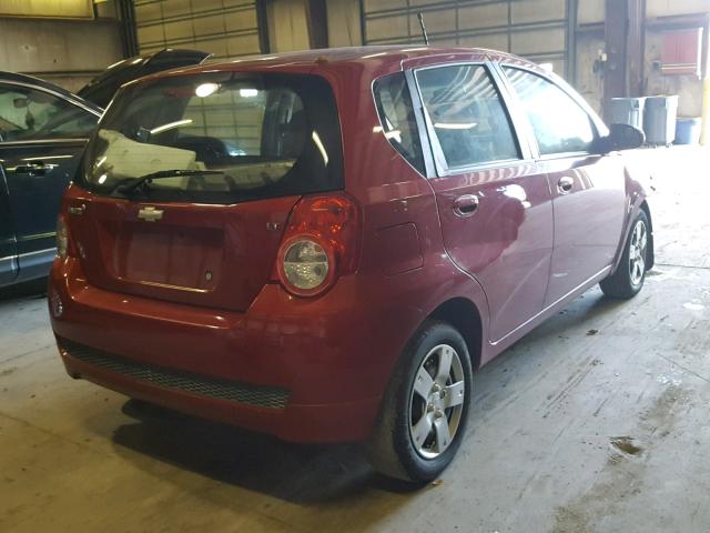 KL1TD6DE2BB158204 - 2011 CHEVROLET AVEO LS RED photo 4