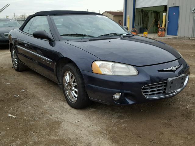 1C3EL65U11N612647 - 2001 CHRYSLER SEBRING LI BLUE photo 1