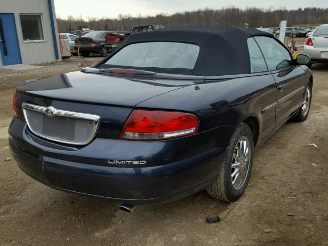 1C3EL65U11N612647 - 2001 CHRYSLER SEBRING LI BLUE photo 4