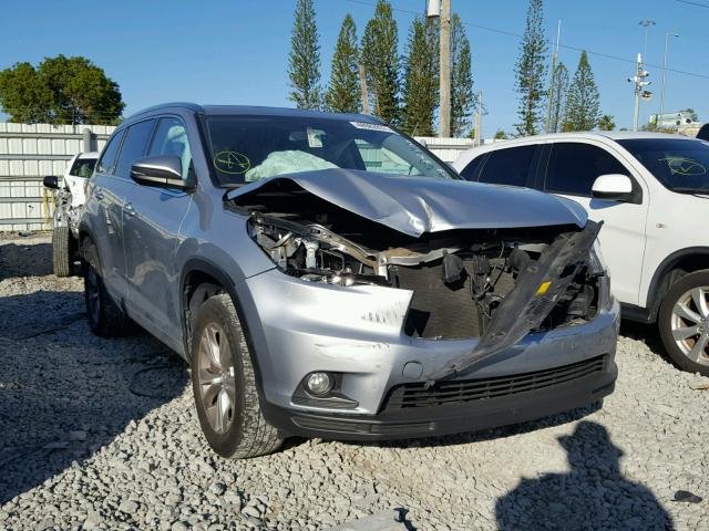 5TDKKRFH0FS101338 - 2015 TOYOTA HIGHLANDER SILVER photo 1